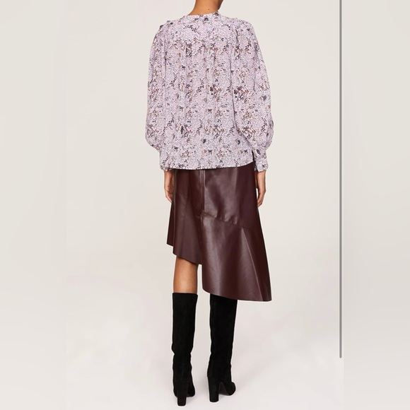 Derek Lam Collective Store RTR Design Collective Floral Tie Neck Top - Picture 2 of 7